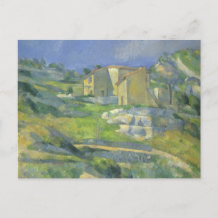Houses in Provence by Paul Cezanne, Vintage Art Postcard