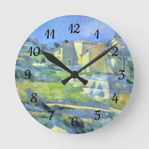 Houses in Provence Paul Cezanne   Round Clock