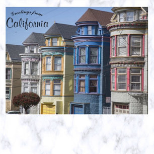 Houses in San Francisco California Postcard