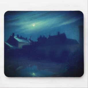Houses in the Moonlight by Andreas: Mouse Mat
