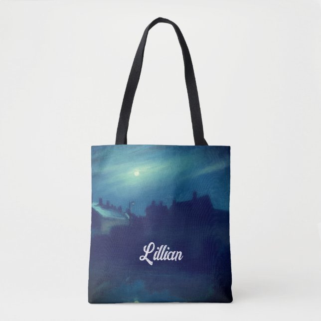 Houses in the Moonlight by Andreas: Tote Bag (Front)