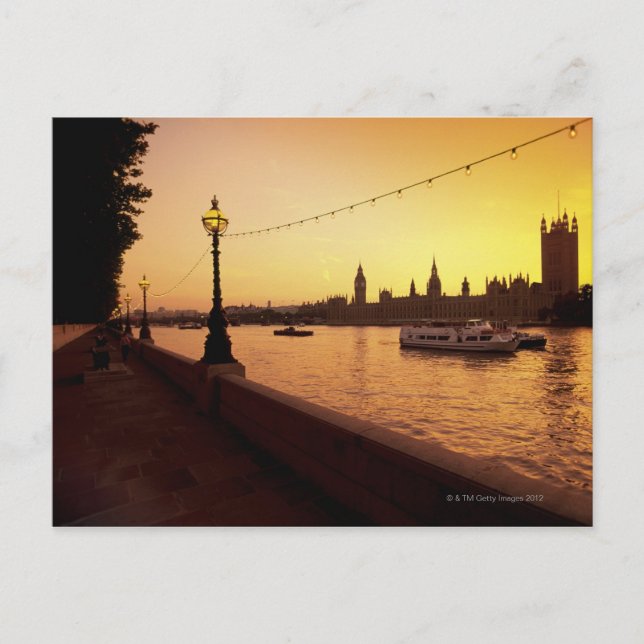 Houses of Parliament at Sunset Postcard (Front)