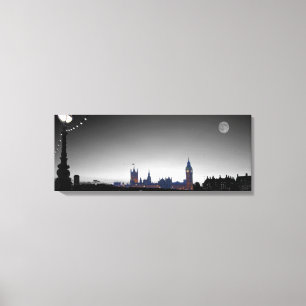 Houses of Parliament  bw Canvas Print