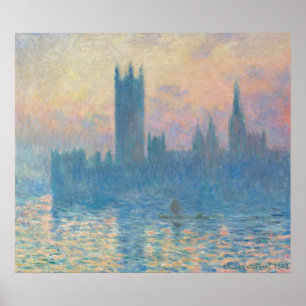Houses of Parliament - Claude Monet Fine Art Poster