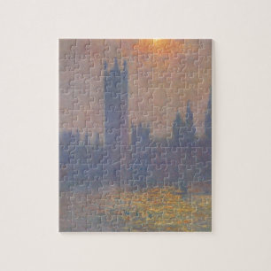 Houses of Parliament, Effect of Sunlight in the Fo Jigsaw Puzzle