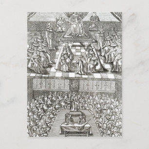 Houses of Parliament in 1640 Postcard