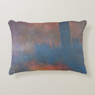 Houses of Parliament, London by Claude Monet Decorative Cushion