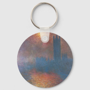 Houses of Parliament, London by Claude Monet Key Ring