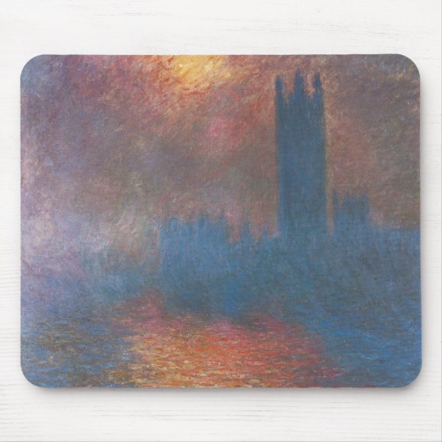 Houses of Parliament, London by Claude Monet Mouse Mat (Front)