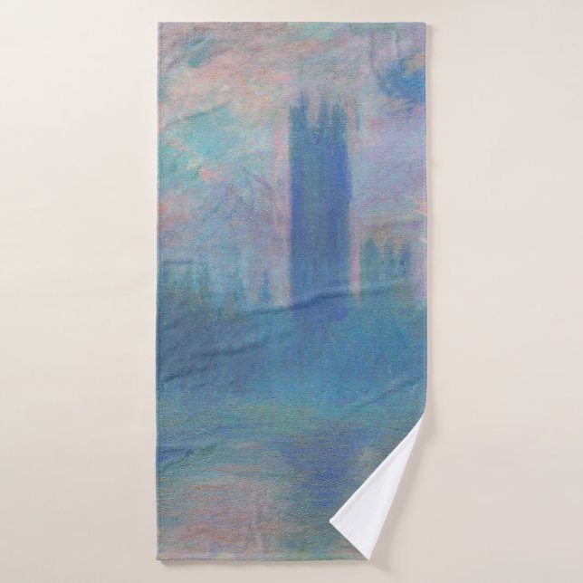 Houses of Parliament (London), Monet Bath Towel (Bath Towel)
