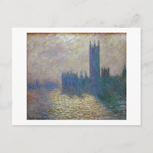 Houses of Parliament (London), Monet Postcard (Front)