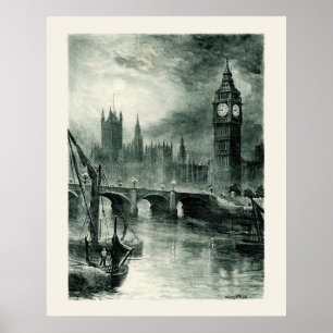 Houses of Parliament, London Poster
