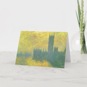 Houses of Parliament, Stormy Sky by Claude Monet Card
