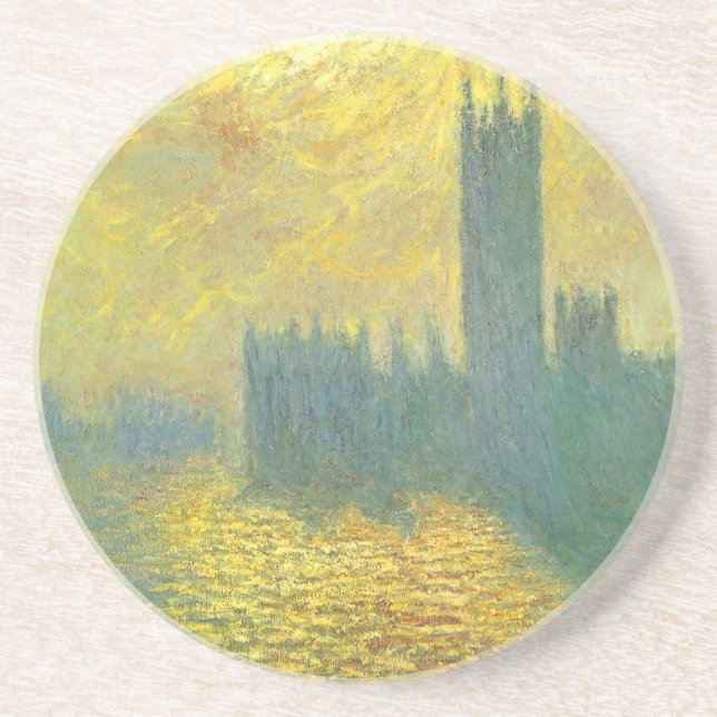 Houses of Parliament, Stormy Sky by Claude Monet Coaster (Front)