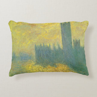Houses of Parliament, Stormy Sky by Claude Monet Decorative Cushion
