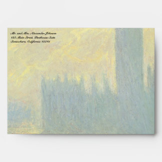 Houses of Parliament, Stormy Sky by Claude Monet Envelope