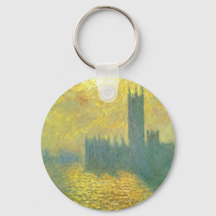 Houses of Parliament, Stormy Sky by Claude Monet Key Ring