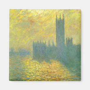 Houses of Parliament, Stormy Sky by Claude Monet Magnet