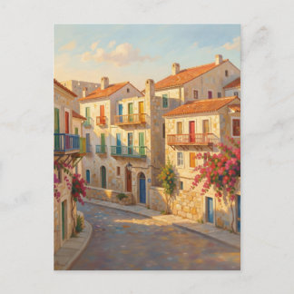 Houses on St Barbara’s Bastion Valletta Malta Postcard
