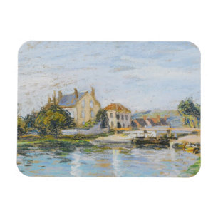 Houses On The Edge Of The Lock Of La Garonne Sisle Magnet