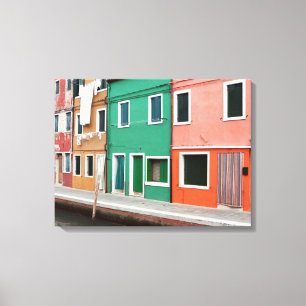 Houses on the waterfront canvas print