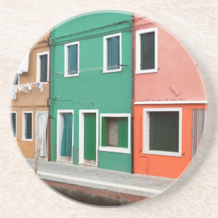 Houses on the waterfront coaster