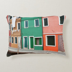 Houses on the waterfront decorative cushion