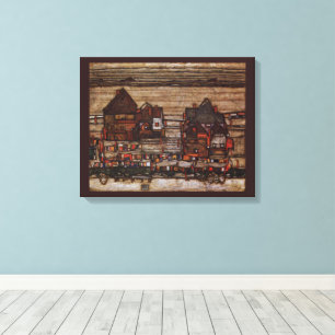 Houses with Laundry by Egon Schiele Canvas Print