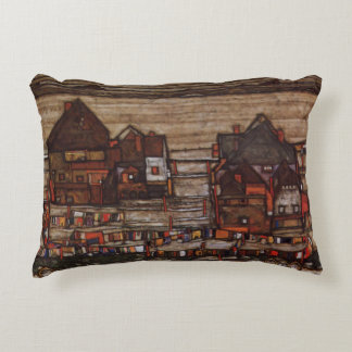 Houses with Laundry by Egon Schiele Decorative Cushion