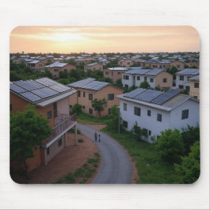 Houses with Solar Panels Mouse Mat
