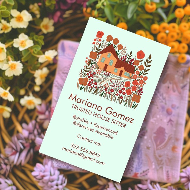 Housesitter House Sitting Garden Farmhouse Custom Business Card (Housesitter House Sitting Garden Farmhouse Custom Business Card
)