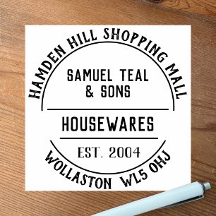 Housewares Store Rubber Stamp