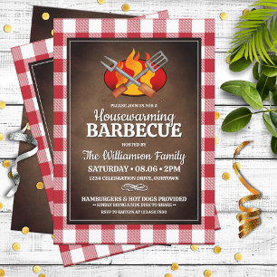 Housewarming Back Yard Barbecue Party Invitation