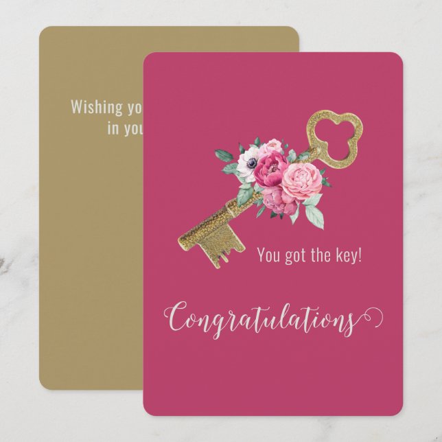 Housewarming Congratulations New Homeowner Modern  Card (Front/Back)