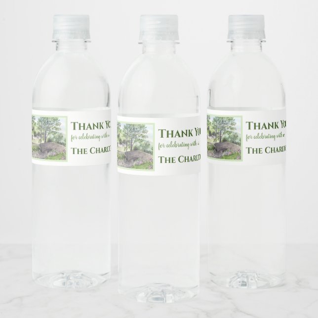 Housewarming Farmhouse Thirlmere Lake District UK Water Bottle Label (Bottles)
