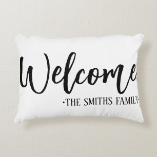 Housewarming Gift / Family Name custom / Personal Decorative Cushion