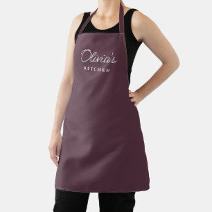 Housewarming Gift Kitchen Personalised Mauve Apron