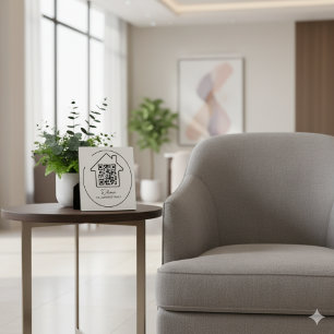 Housewarming Gift   Personalised WiFi Sign QR Code Plaque