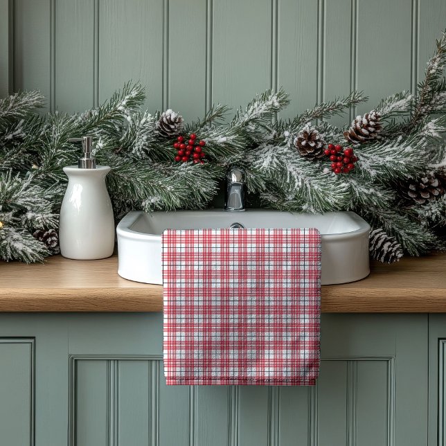 Housewarming Gift Red Black Plaid Towel Style (Housewarming Gift Red Black Plaid Towel Style)