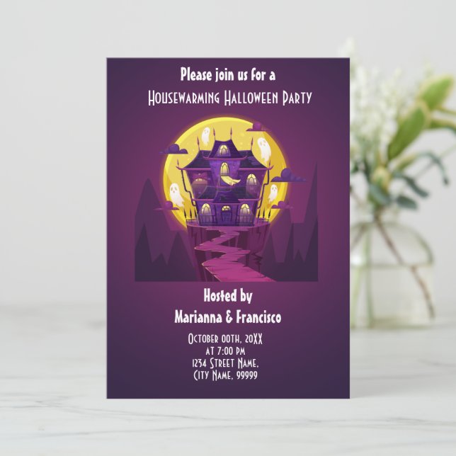 Housewarming Halloween Party Invitation (Standing Front)