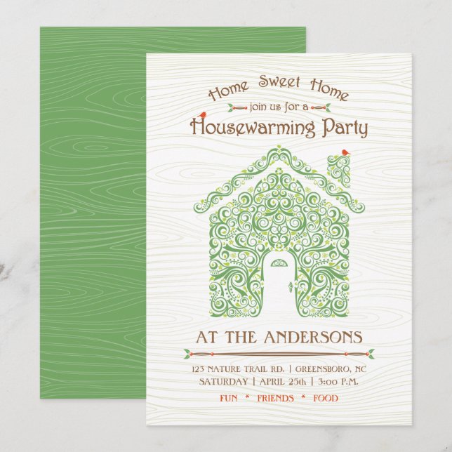 Housewarming Home Party Invitation (Front/Back)