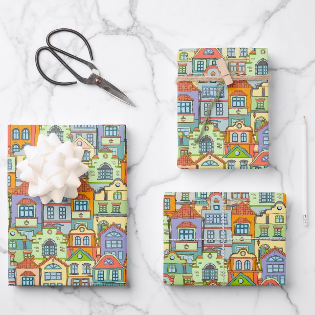 Housewarming New Home Wrapping Paper Sheet (Front)