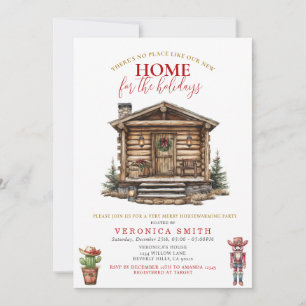 Housewarming Party Cozy Cabin Rustic Winter Invitation