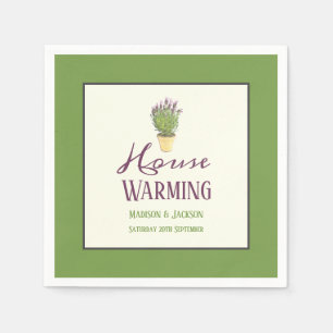 Housewarming Party Elegant Chic French Lavender Napkin