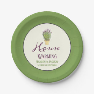 Housewarming Party  Elegant Chic French Lavender Paper Plate