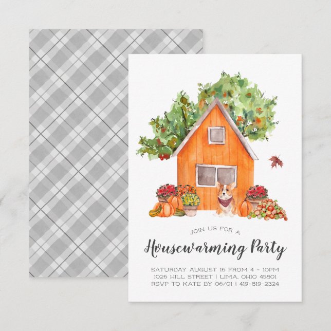 Housewarming Party Invitation | Cosy Autumn (Front/Back)