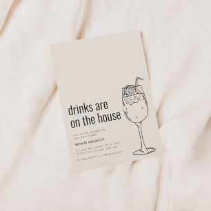Housewarming Party Invitation with Cocktail