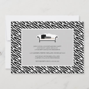 Housewarming Party Invitation {Zebra Print}