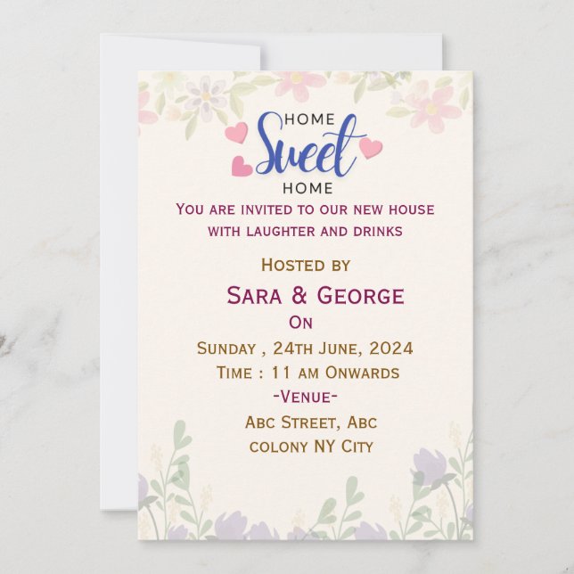 Housewarming Party Invitations  (Front)
