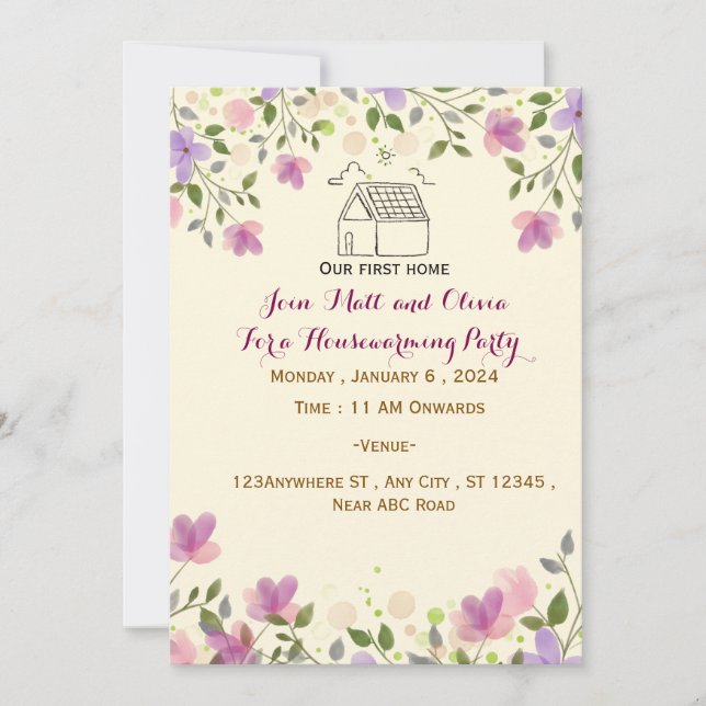 Housewarming Party Invitations  (Front)